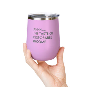 Wine Tumbler, 12oz - Disposable Income - Pastels