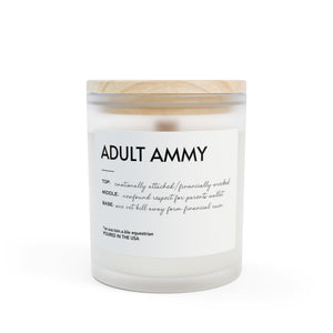 Frosted Glass Candle, 11oz - Adult Ammy