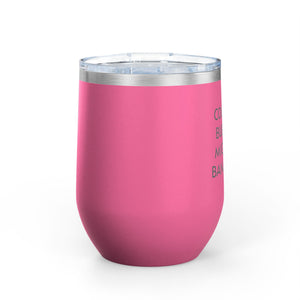 Wine Tumbler, 12oz - Bubbles/Banamine - Pastels