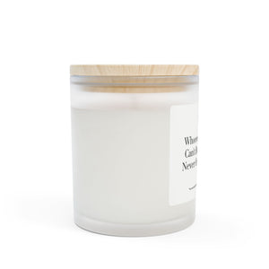 Frosted Glass Candle, 11oz - Money Can't Buy Happiness