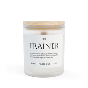 Frosted Glass Candle, 11oz - Trainer