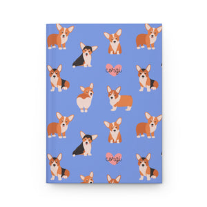 Hardcover Journal Matte (Lined) - Corgi Love