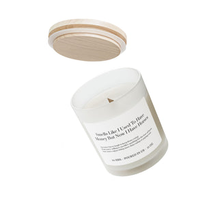 Frosted Glass Candle, 11oz - Used To Have Money