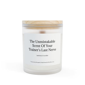 Frosted Glass Candle, 11oz - Trainer's Last Nerve
