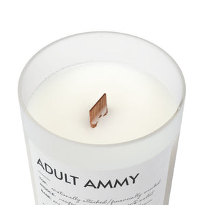 Frosted Glass Candle, 11oz - Adult Ammy