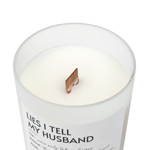 Frosted Glass Candle, 11oz - Lies