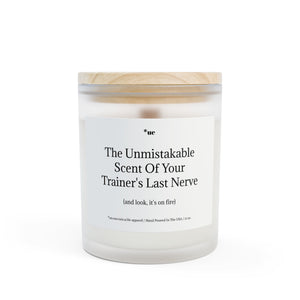 Frosted Glass Candle, 11oz - Trainer's Last Nerve
