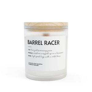 Frosted Glass Candle, 11oz - Barrel Racer
