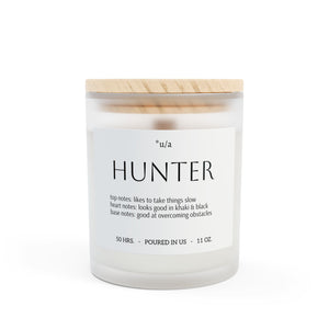 Frosted Glass Candle, 11oz - Hunter