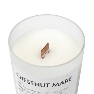 Frosted Glass Candle, 11oz - Chestnut Mare