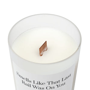 Frosted Glass Candle, 11oz - Last Rail