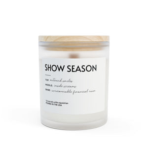 Frosted Glass Candle, 11oz - Show Season