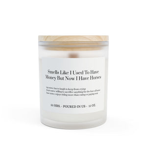 Frosted Glass Candle, 11oz - Used To Have Money
