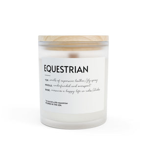 Frosted Glass Candle, 11oz - Equestrian