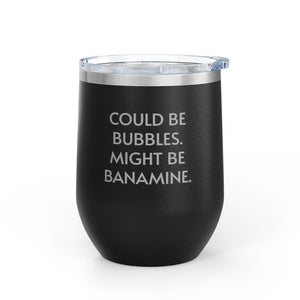 Wine Tumbler, 12oz - Bubbles/Banamine