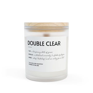 Frosted Glass Candle, 11oz - Double Clear