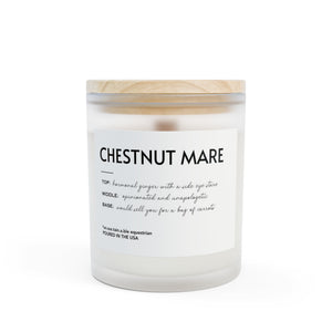 Frosted Glass Candle, 11oz - Chestnut Mare