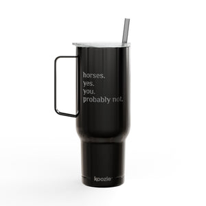 Insulated Tumbler with Lid, 40oz (Engraving) - Horses. Yes.