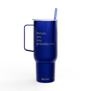 Insulated Tumbler with Lid, 40oz (Engraving) - Horses. Yes.