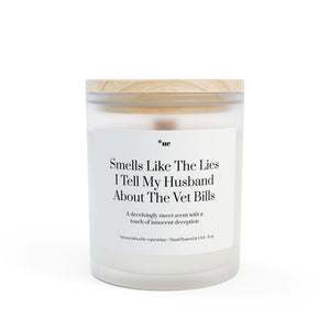 Frosted Glass Candle, 11oz - Lies I Tell My Husband