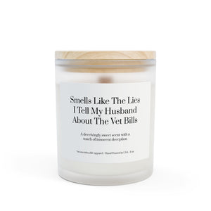Frosted Glass Candle, 11oz - Lies I Tell My Husband