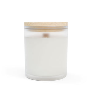 Frosted Glass Candle, 11oz - Money Can't Buy Happiness