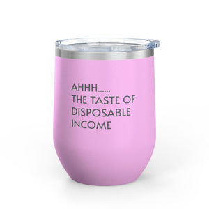 Wine Tumbler, 12oz - Disposable Income - Pastels