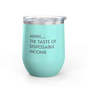 Wine Tumbler, 12oz - Disposable Income - Pastels