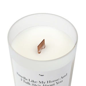 Frosted Glass Candle, 11oz - Horse And I Talk
