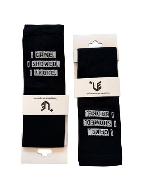 Tall Riding Socks - I Came/I Showed
