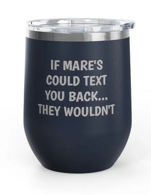 Wine Tumblers, 12 oz. - Engraved - Mare's Text