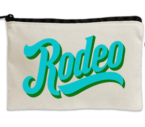 Travel Canvas Zipper Pouch - 8.5" x 11" - Rodeo