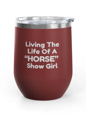 Wine Tumblers -  12 oz. - Horse Show Girl