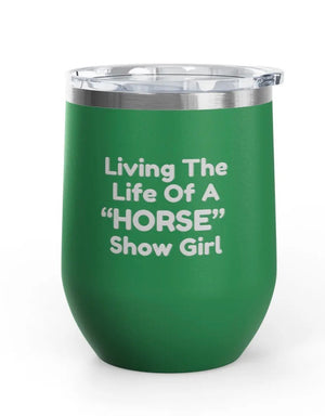 Wine Tumblers -  12 oz. - Horse Show Girl