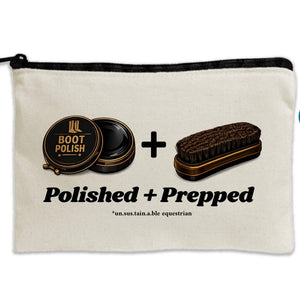 Travel Canvas Zipper Pouch - 8.5" x 11" - Polished/Prepped