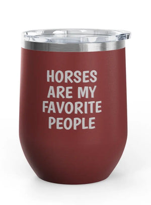 Wine Tumblers, 12 oz. - Horses/Favorite People