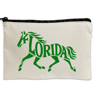 Travel Canvas Zipper Pouch - 8.5" x 11.5" - Florida