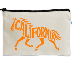 Travel Canvas Zipper Pouch - 8.5" x 11" - California