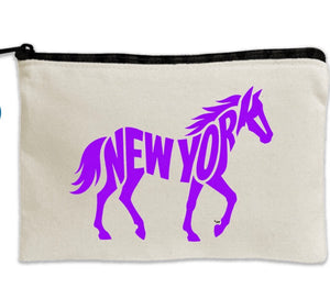 Travel Canvas Zipper Pouch - 8.5" x 11" - New York