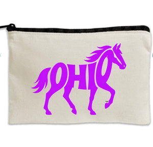 Travel Canvas Zipper Pouch - 8.5" x 11" - Ohio