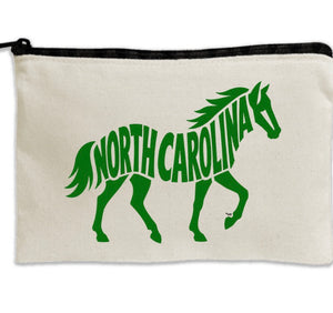 Travel Canvas Zipper Pouch -  8.5" x 11" - North Carolina