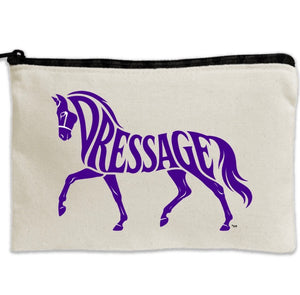 Travel Canvas Zipper Pouch -  8.5" x 11" - Dressage