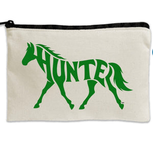 Travel Canvas Zipper Pouch -  8.5" x 11" - Hunter