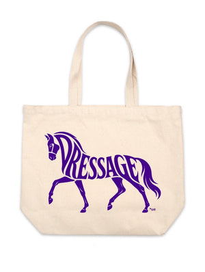 Jumbo Cotton Canvas Tote Bag - 19" x 16" - Dressage