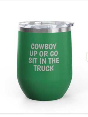 Wine Tumblers, 12 oz. - Cowboy Up