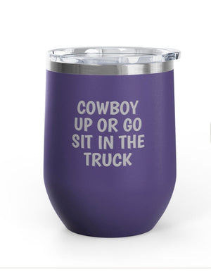 Wine Tumblers, 12 oz. - Cowboy Up