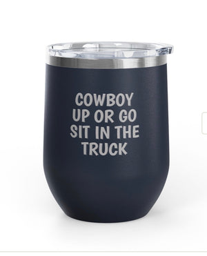 Wine Tumblers, 12 oz. - Cowboy Up