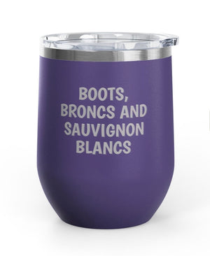 Wine Tumblers, 12 oz. -  Boots/Broncs