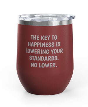 Wine Tumbler, 12 oz. - Key To Happiness