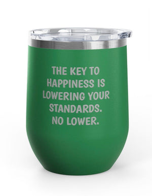 Wine Tumbler, 12 oz. - Key To Happiness